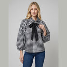 Brielle Womens Blouse | Oversized Cotton with Ruffled Collar 0
