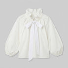 Brielle Womens Blouse | Oversized Cotton with Ruffled Collar 5