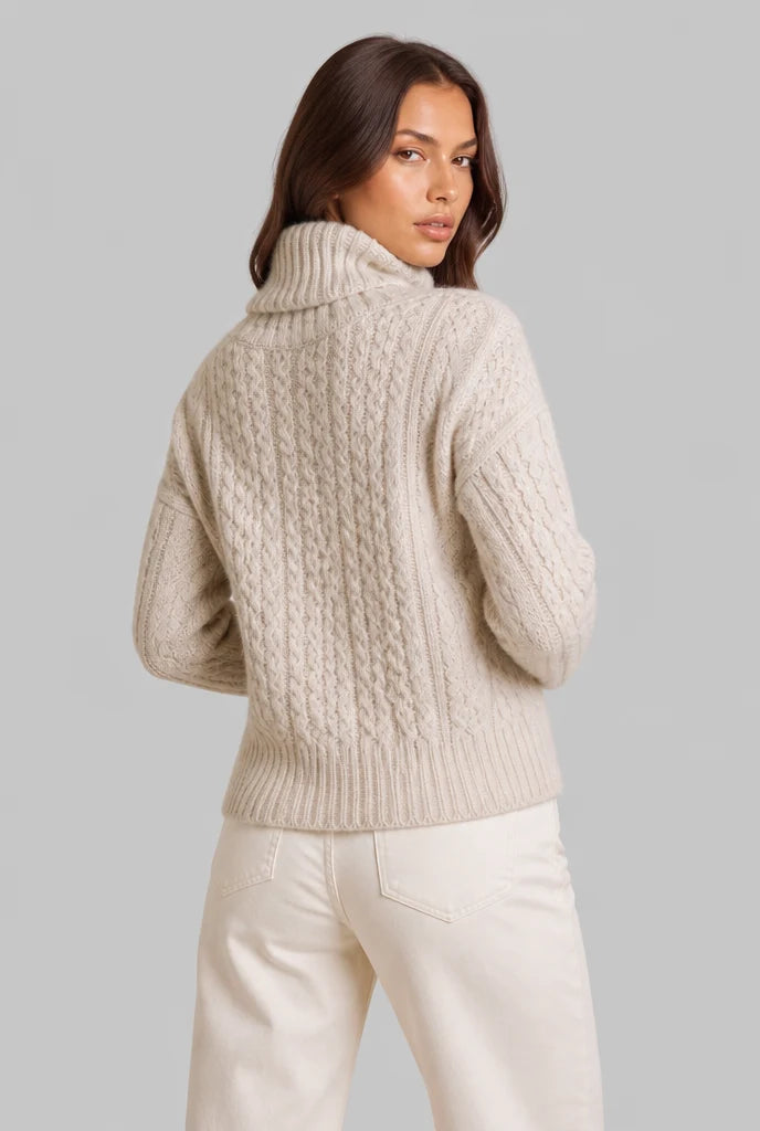 Cable Knit Turtleneck Sweater 3
