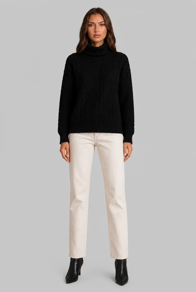 Cable Knit Turtleneck Sweater 5
