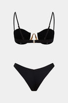 Chic Metallic Bikini Set | High-Waisted Design, Soft Chiffon Material 0