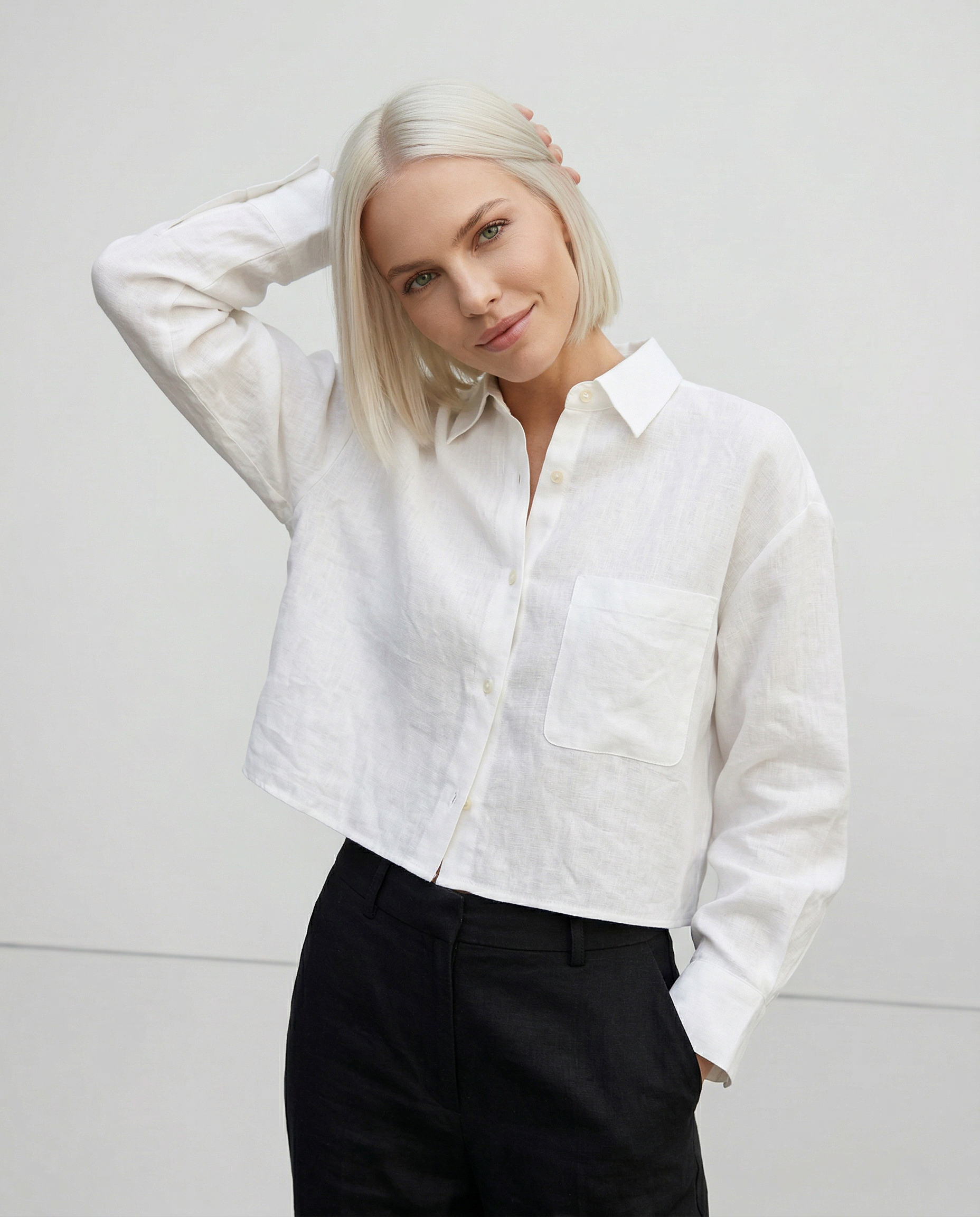 Cleo Women's Shirt | 100% Pure Linen, Oversized Fit 4