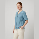 Cleo Womens Blouse | Cotton-Linen Blend, Elegant Summer Design 1
