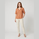 Cleo Womens Blouse | Cotton-Linen Blend, Elegant Summer Design 2