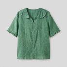 Cleo Womens Blouse | Cotton-Linen Blend, Elegant Summer Design 5