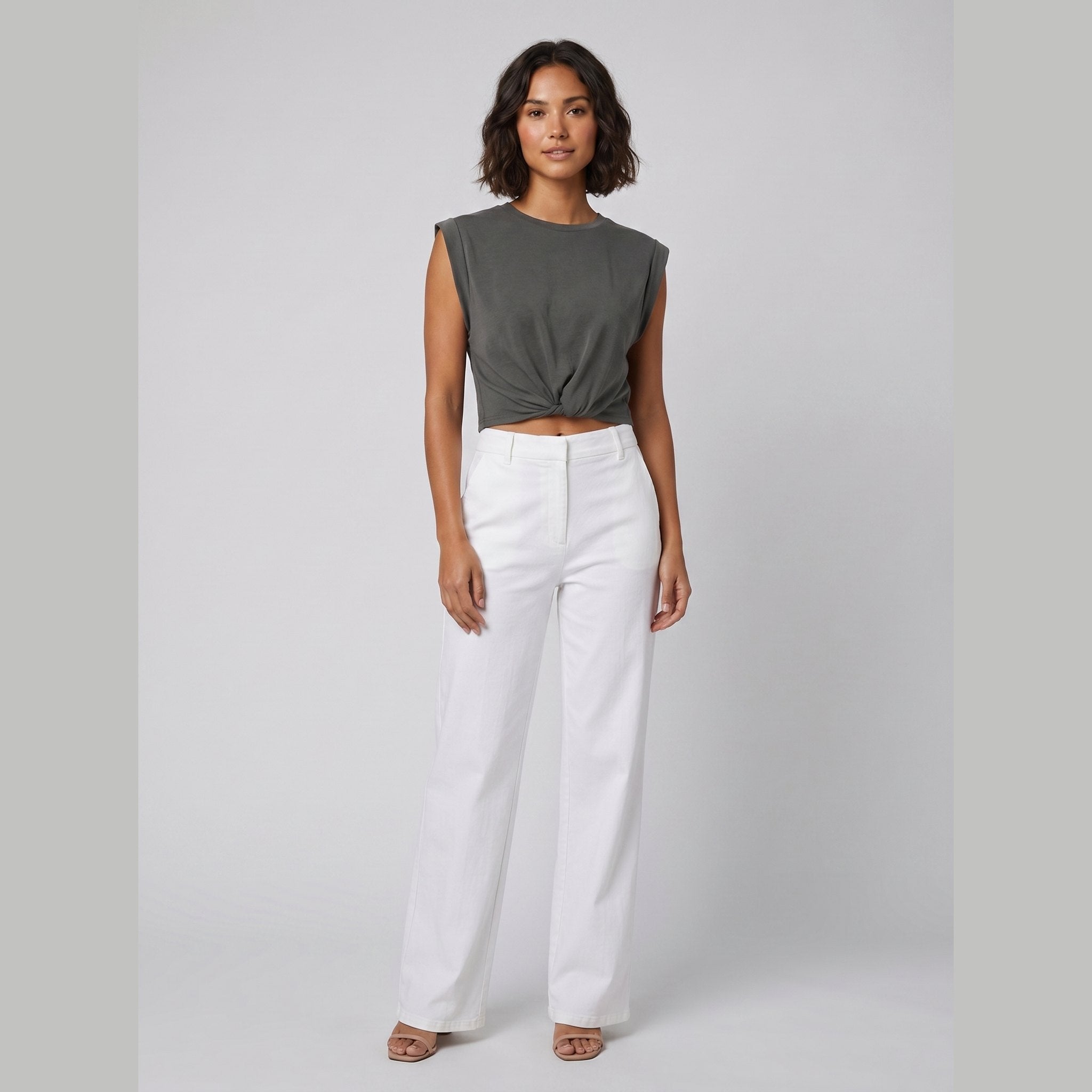 Cora Knotted T-Shirt | Cotton Blend, Regular Fit 1