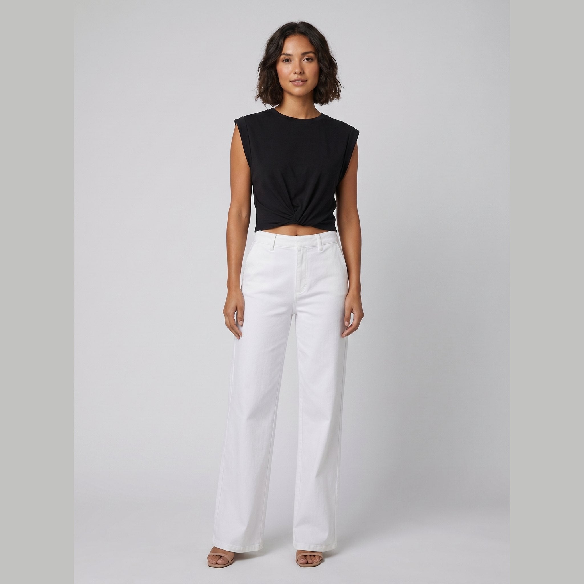 Cora Knotted T-Shirt | Cotton Blend, Regular Fit 2