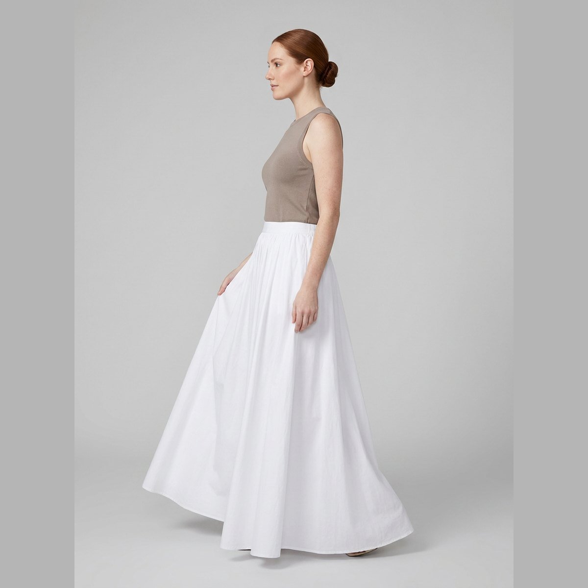 Cora Maxi Skirt | 100% Cotton, High Waist, Long Length 2