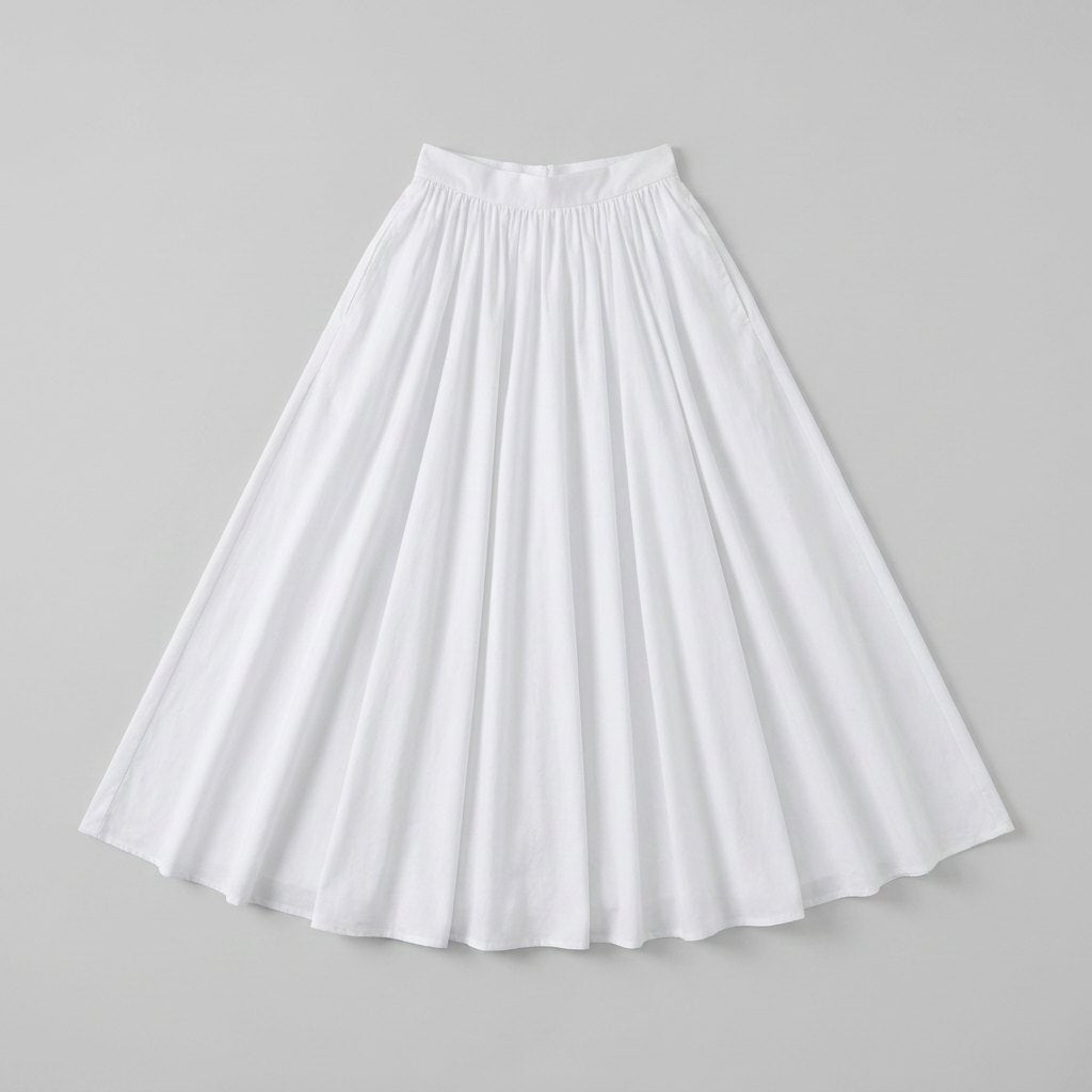 Cora Maxi Skirt | 100% Cotton, High Waist, Long Length 4