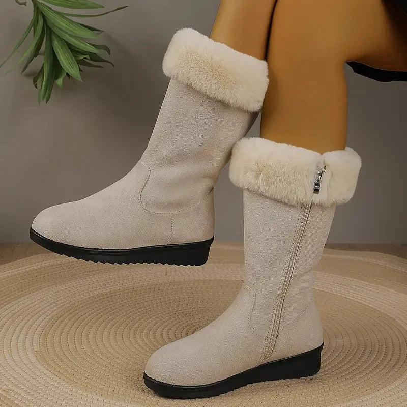 Cora Winter Boots Women | Wool-Blend Lined, Lightweight, Black or Beige 2