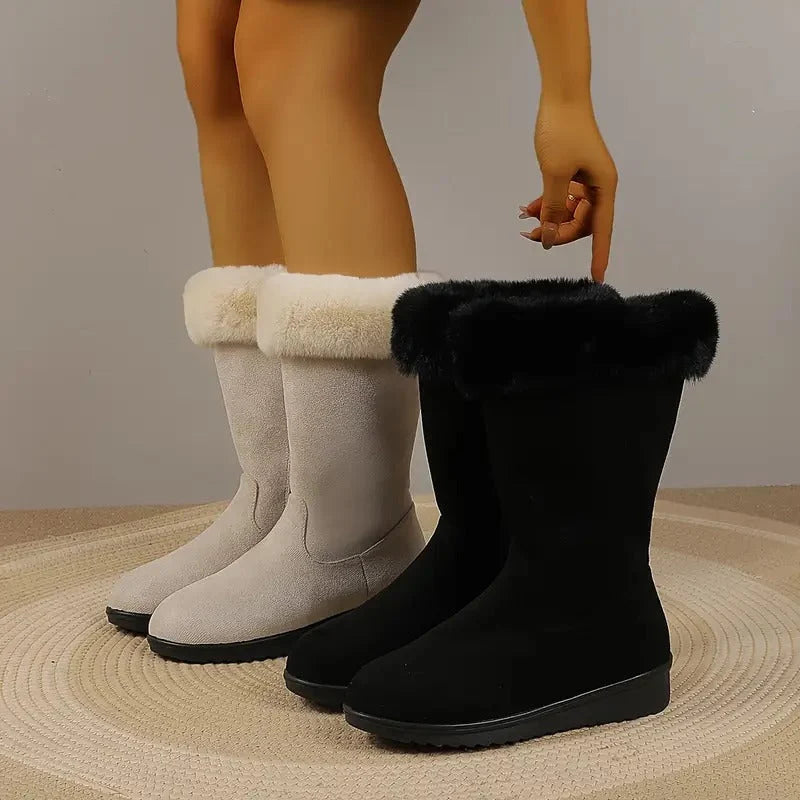Cora Winter Boots Women | Wool-Blend Lined, Lightweight, Black or Beige 3