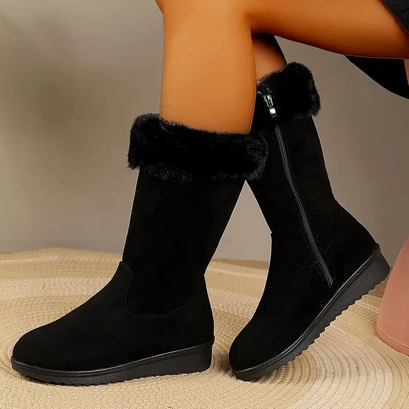 Cora Winter Boots Women | Wool-Blend Lined, Lightweight, Black or Beige 4