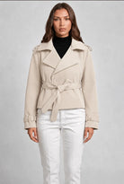 Cropped Belted Trench Jacket 0