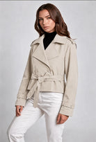 Cropped Belted Trench Jacket 1