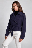 Cropped Belted Trench Jacket 4