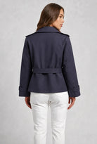Cropped Belted Trench Jacket 5