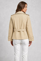 Cropped Belted Trench Jacket 7