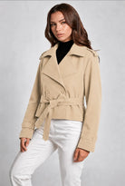 Cropped Belted Trench Jacket 8