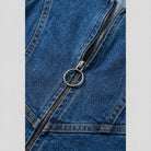 Dara Denim Jumpsuit | Fitted V-Neck, Flared Legs 5