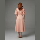 Dara Midi Dress | Lightweight Floral, Puff Sleeves - Ideal for Wedding Guests and Summer Events 3