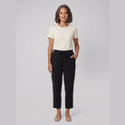 Dara Tapered Trousers Womens | Double Gauze Cotton, Elastic Waistband 0