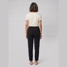 Dara Tapered Trousers Womens | Double Gauze Cotton, Elastic Waistband 3
