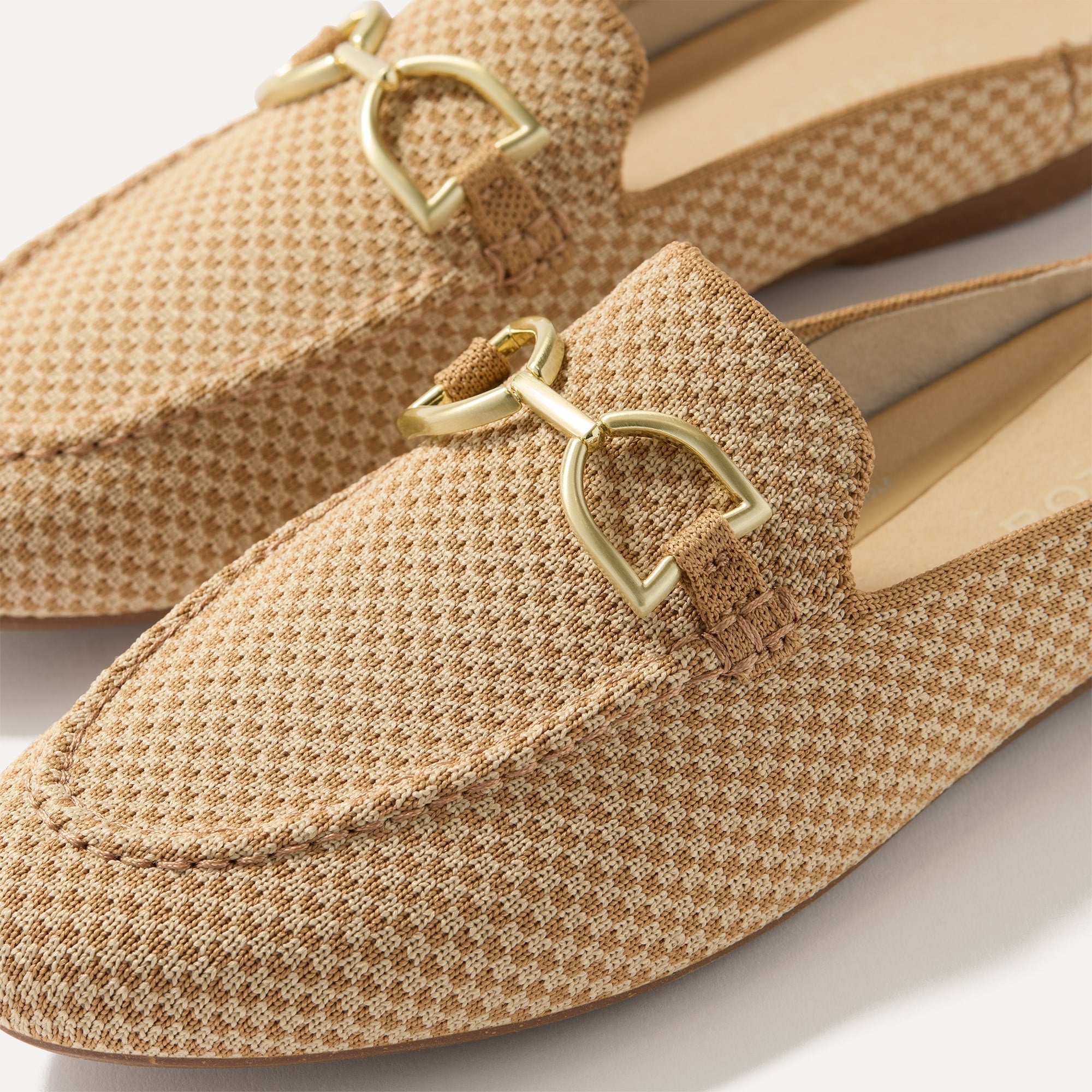 Daxon Loafer Mules | Slip-On, Cushioned Insole, Micro Check Pattern 1