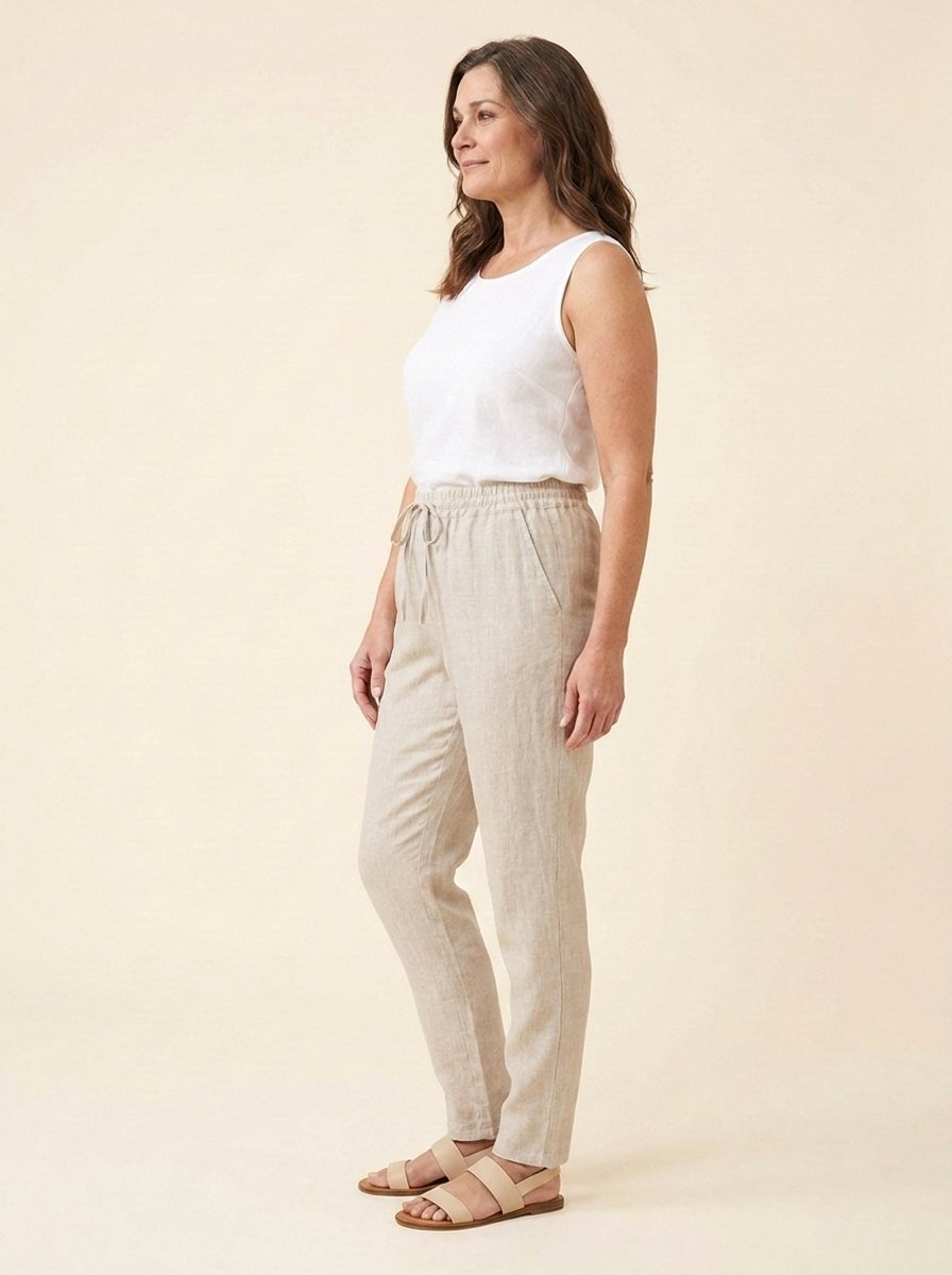 Dazzle Linen Pants | Relaxed Fit, White Linen Trousers for Women 1