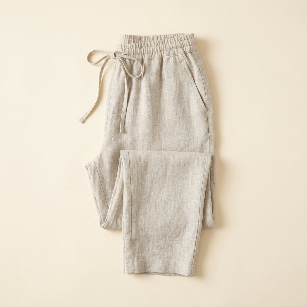 Dazzle Linen Pants | Relaxed Fit, White Linen Trousers for Women 4