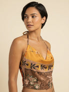 Dela Going Out Top | Soft Milk Shreds Fabric, Halter Neck Design 1