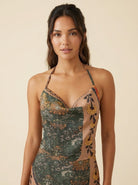 Dela Going Out Top | Soft Milk Shreds Fabric, Halter Neck Design 3