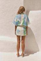 Delfina Women's Set | Lightweight Cotton-Linen Blend, Wrap-Style Shorts 5