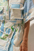 Delfina Women's Set | Lightweight Cotton-Linen Blend, Wrap-Style Shorts 7