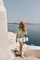 Delfina Women's Set | Lightweight Cotton-Linen Blend, Wrap-Style Shorts 8