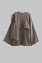 Draped Wool Scarf Coat 5
