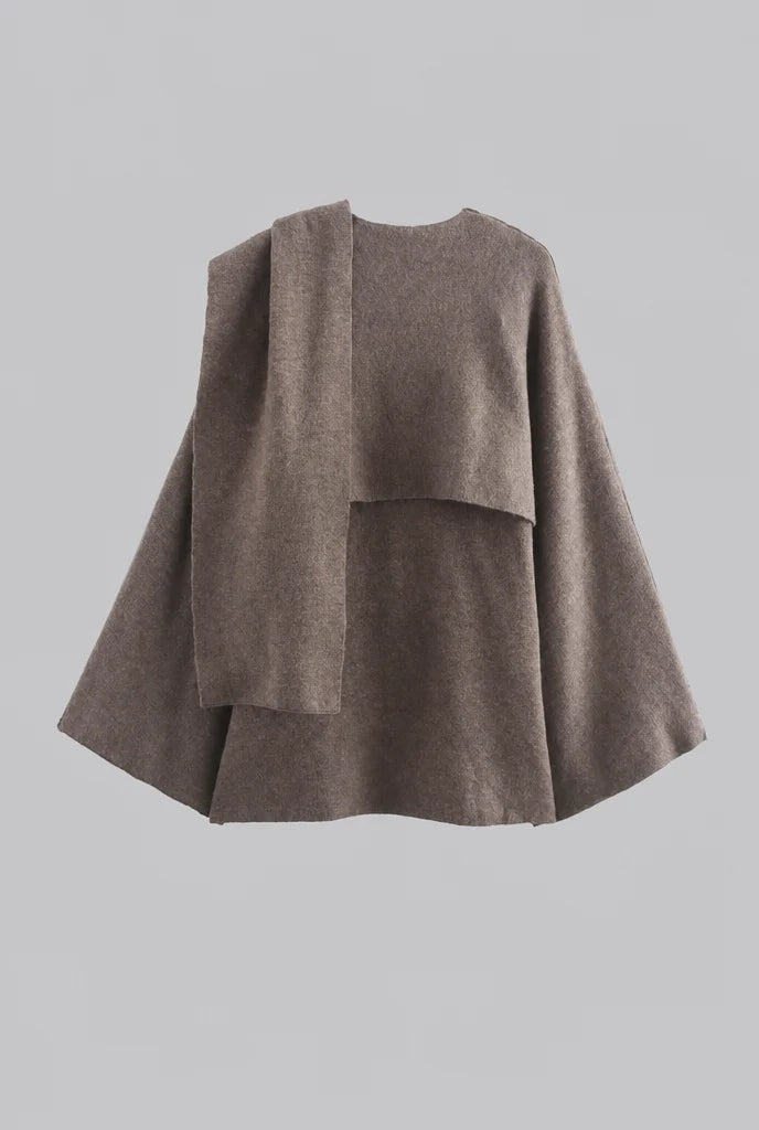 Draped Wool Scarf Coat 5