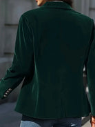 Elara Velvet Blazer | Emerald Green, Tailored Fit 2