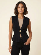 Elara Women's Top | Sleeveless Knit Gilet, Durable Polyester 1