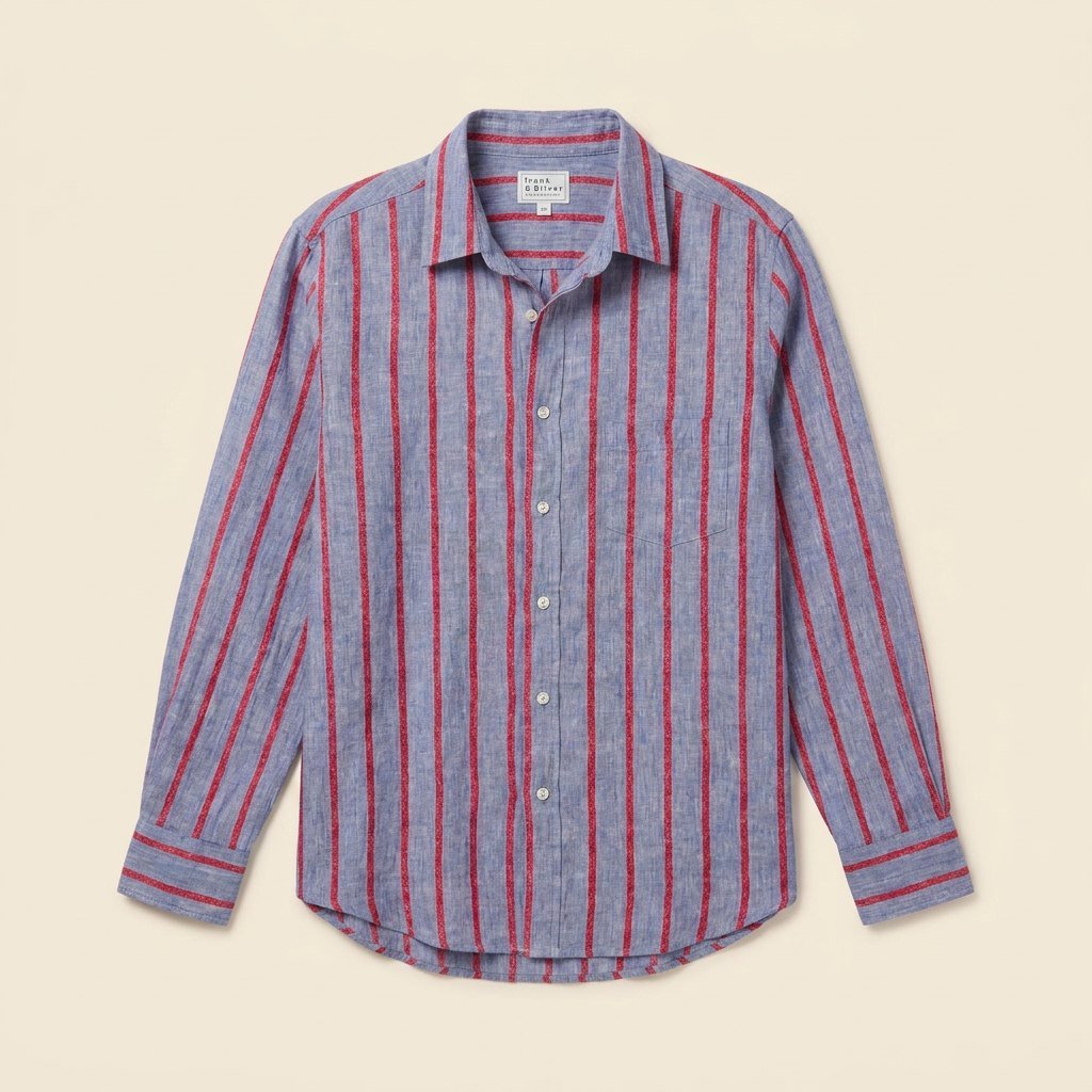 Eli Women's Top | Italian Linen, Relaxed Fit, Textured Stripe 4