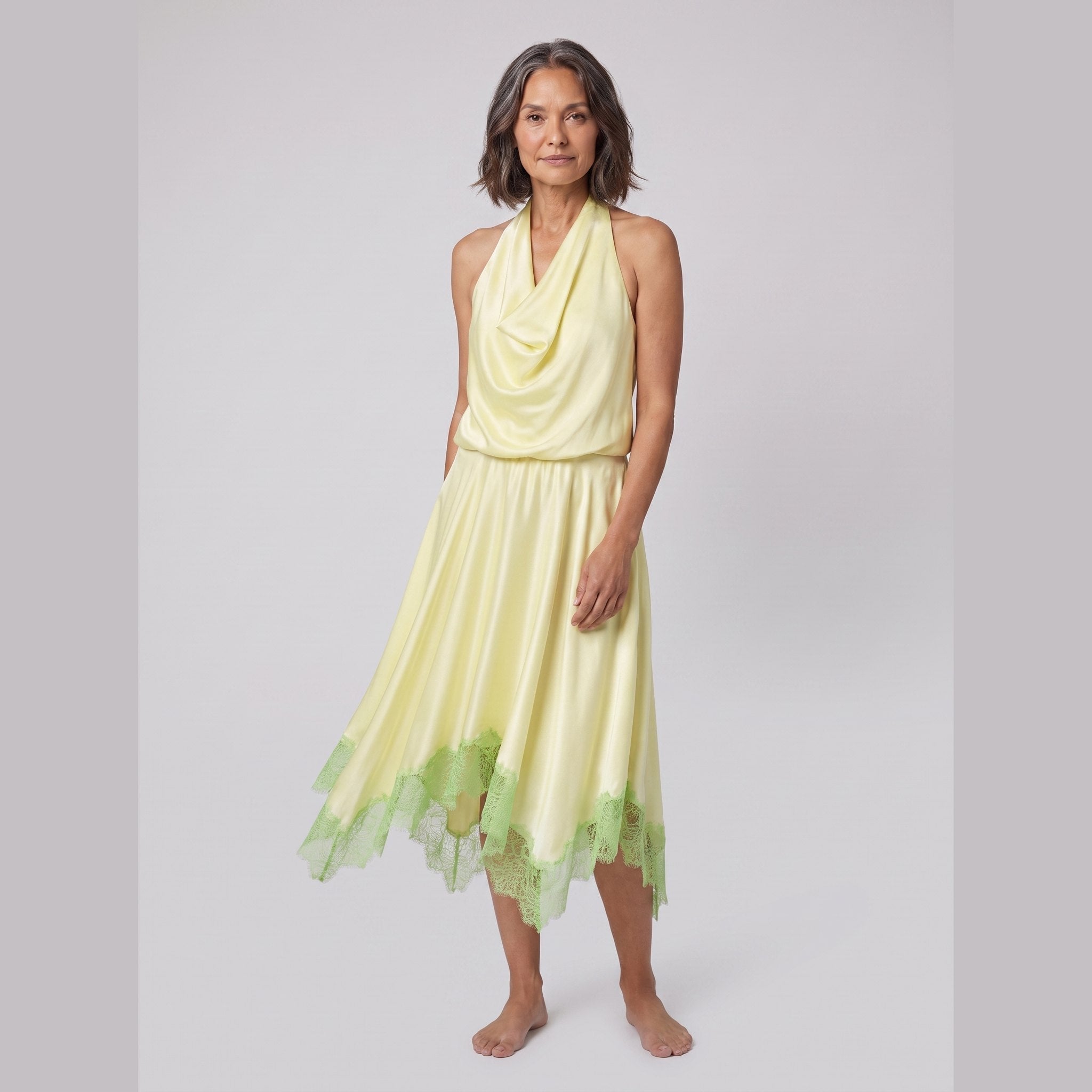 Elira Women's Dress | Backless Halter, 100% Silk Formal Evening Gown 1