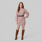 Elysia Knit Dress | Turtle Neck, A-Line Silhouette, 100% Acrylic 1