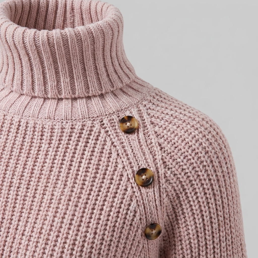 Elysia Knit Dress | Turtle Neck, A-Line Silhouette, 100% Acrylic 5