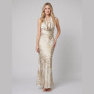 Elysia Maxi Dress | Tropical Satin, Lace-Up Back for Wedding Guests and Summer Events 1