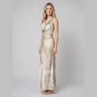 Elysia Maxi Dress | Tropical Satin, Lace-Up Back for Wedding Guests and Summer Events 2