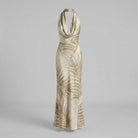 Elysia Maxi Dress | Tropical Satin, Lace-Up Back for Wedding Guests and Summer Events 4