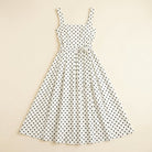 Elysia Midi Dress | Polka Dot Print, Tie-Up Waist, Regular Fit 4