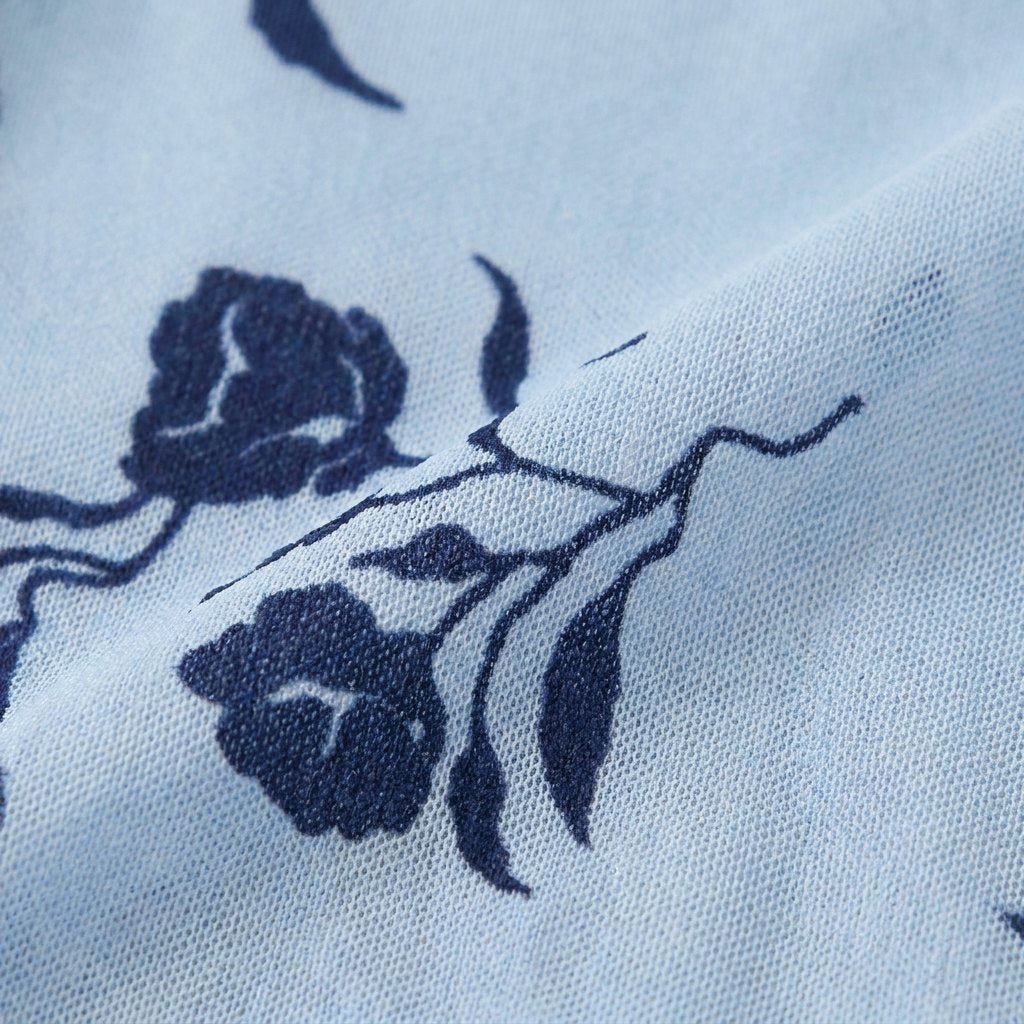 Elysia Midi Skirt | Blue Floral Wrap-Style, Flowy Fit 5