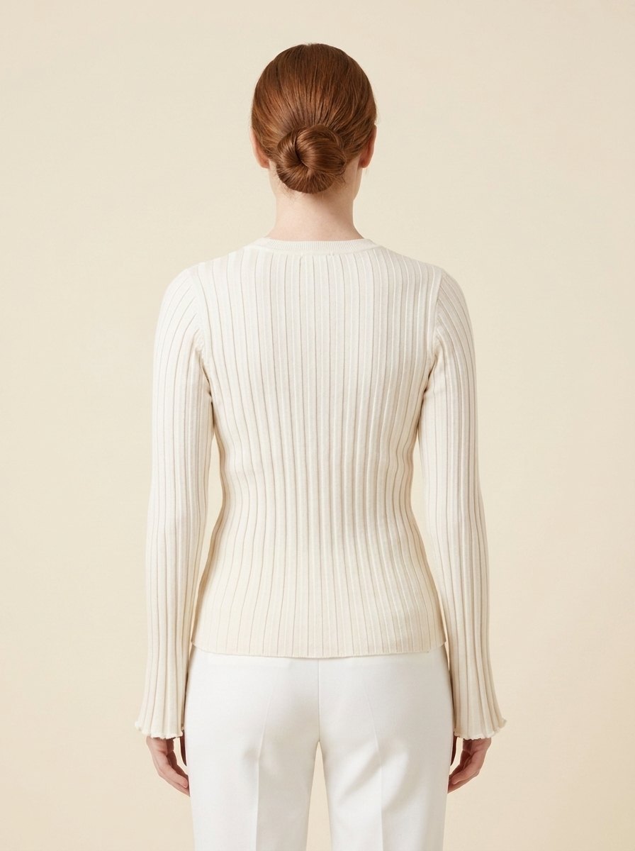 Elysia Ruffle Knit Shirt | Long Sleeve, Slim Fit 3