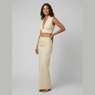 Elysia Women's Co Ord Set | Ruffled Two Piece Maxi Skirt and Crop Top 1