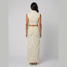 Elysia Women's Co Ord Set | Ruffled Two Piece Maxi Skirt and Crop Top 3